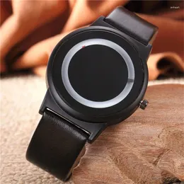 Wristwatches Unisex Watches Fashion Creative Women Men Sports Leather Strap Quartz Watch Relogio Masculino Erkek Kol Saati