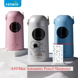 Sharpeners Tenwin Automatic Electric Pencil Sharpener For Colored Pencils Sharpen Mechanical Office School Supplies Stationery Free Ship