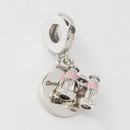 S925 Sterling Silver Pendant Heart Shape Binocular Pendant Pendant Suitable for Fit Pendant Beads Bracelet Jewelry 798062CZ Fashion Gift Pendant