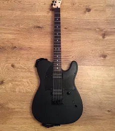 Guitar Highend Custom 6string elektryczna gitara, matowe czarne ciało, pokrętło harf