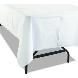 Tkanka stołowa tkanki/poli podszewki dla posiadaczy serwetek 54 w x 108 "imprezy dostarcza białe (przypadek 25 obrusów) za darmo