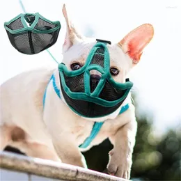 Dog Apparel Mouth Mesh Durable Harmless Buckle Design Anti-Bite Pet Cover For Flat Face Muzzle