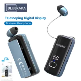 Kulaklıklar Orijinal F580 Business Kablosuz Kulaklık Lavalier Geri Çekilebilir Kulaklık Çağrı Titreşim Hatırlatıcı Bluetooth kulaklık çok noktalı