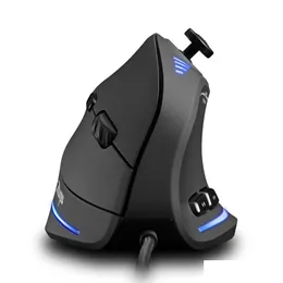 Mice Wired Gaming Mouse Vertical Optical 11 Buttons 10000Dpi Rgb Light Belt For Pc Computer Laptop Drop Delivery Computers Networking Othxv