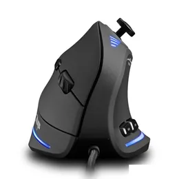 Ratos com fio Gaming Mouse Optical vertical 11 Botões 10000dpi RGB Correnta leve para PC Computador Laptop Drop Deliver