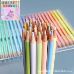 Pennor BruTfuner Macaron Colors Pencil Set Oil Pastell Colored Pencils Ritning Pencil Set Wood Sketching Kids School Supplies