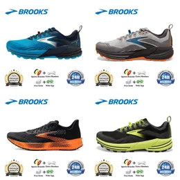 Brook Run Shoes Cascadia 16 Mens Brooks кроссовки кроссовки Hyperion Tempo Thepo Triple Black White Orange Mesh Mash