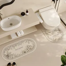 Не скользящие коврики для ванной комнаты абсорбирующий U-образный туалетный коврик для душевой комнаты для душевой комнаты с печеной
