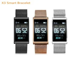 X3 Bracciale intelligente IP68 IP68 Misura della pressione arteriosa Misurazione cardiaco Monitoraggio del polso TFT IPS Color Tracker Watch Band per Android6541197