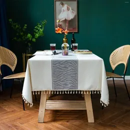 Table Cloth Nordic Rectangular Tablecloth Simple Cotton Linen Disposable Oil-proof And Anti-scalding Thickened Home