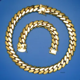 WT Оптовая колянка 18K золотой коренастый кубинский звенья сеть Miami 20 мм ожерелье