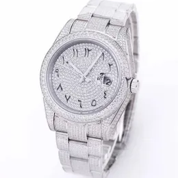 Handgelenk Uhren klassische Diamond Watch Mens Watch Automatische mechanische Armbanduhr 41 mm Sapphire wasserdichte DIGN DIMOND-STRAP MONTRE DE Luxe2023 kostenloser Transport