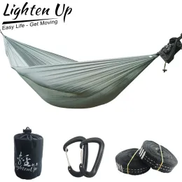 Möbler Ultralight 480G Breattable 12 person utomhus bärbar hängmatta silkeslen känsla 200 kg lagervikt camping hängmatta
