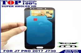 Reguluj jasność J730F LCDS dla Samsung Galaxy J730 J7 Pro 2017 Telefon LCD Wyświetlacz ekran dotykowy Digitizer Wymiana 9655259