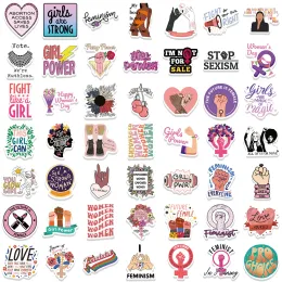 10/50/100pcs Inspirierende feministische Aufkleber, die Frauen für DIY -Laptop -Telefonhülle Waterfache Vinyl -Aufkleber -Packs unterstützen