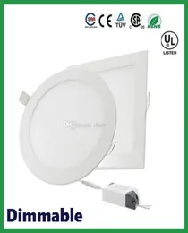 DHL Dimmable Round Square LED Panel Lights 6W 9W 12W 15W 18W 21W 30W 45678912 Inch Recessed LED Ceiling Light5221131