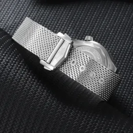 Heimdallr Sea Ghost Watch V2 Nttd Titanium NH35 Automatische mechanische C3 Luminous Sapphire Crystal Mesh Armband Männer Tauchwache