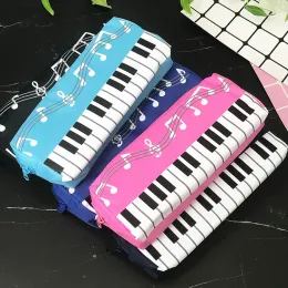 Bags 4Pcs Creative Piano Note Keyboard Pencil Case Large Capacity Pencil Bag Office School Supplies Stationery Students Prizes Gift