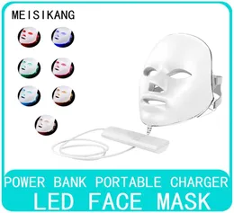 Meisikang tragbare wiederaufladbare 7 Farben LED -Maske mit Hautverjüngung Infrarot Pon Light Therapy Beauty Machine 2202189983030