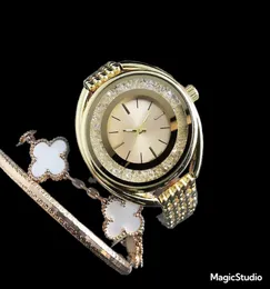 Brand Watch Women Girl Crystal Style Metal Steel Band Quartz Wrist Watches SW043453350