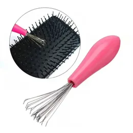 2024 New Mini Hair Brush Combs Cleaner Embedded Tool Plastic Cleaning Remover Handle Tangle Hair Brush Hair Care Salon Styling Tools