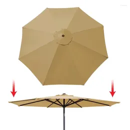 Umbrellas Sunrise 9ft 8 갈비 야외 안뜰 우산 덮개 캐노피 교체 탑 베이지 (커버 전용 프레임 포함)