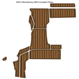 ZY 2012 Monterey 280 Cockpit Pad Boat Eva Foam Faux Teak Deck Floor Mat Backing Backing Self Adhesive Seadek Gatorstep 스타일 패드