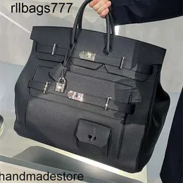 Handgefertigter Bk -Bag -Designer Birkn50 Top Litchi Muster extra großer Tasche Unisex Trip Gepäckkapazität Handheld Tide