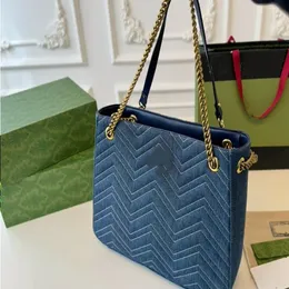 Denim Tote Çanta Lüks Kadın Çanta Moda Tasarımcısı Kadın Çanta Cüzdanı Mamon Çapraz Vücut Çanta Yüksek Kaliteli Alışveriş Çantası Moda