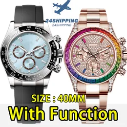Designer Watches High Quality Mens Watch Sport 40mm Automatisk rörelse Fashion Waterproof Ceramic Ring Sapphire Design Montres Armbanduhr Gifts Couples Watchs