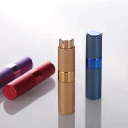 8ml rotating perfume bottle portable glass perfume bottle liner lipstick tube cosmetic spray sample empty bottle