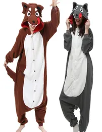 Lobo feminino masculino animal kigurumi polar velo traje para halloween carnaval festa de ano novo bem-vindo gota 4825816