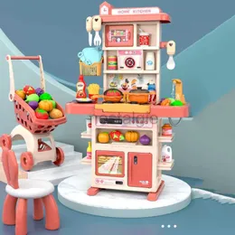 Le cucine giocano alimentari per bambini grandi mini cucina giocattoli da cucina 43pcs e leggero giocano a casa di simulazione dei giochi per leisure giocattoli per bambini 2443