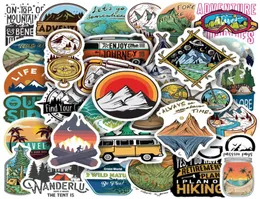 50pcs Adventure Travel Camping Sticker Pack for Laptop Skatboard Motorcycle Decals6042113