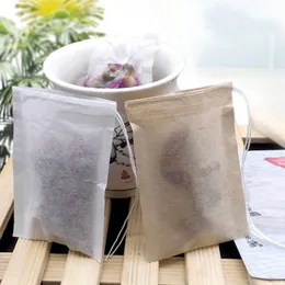 Flower and grass tea bags wood pulp filter paper disposable tea filter bag single drawstring sealed tea bag no bleach Go Green 60 X 80mm TH34a