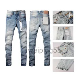بنطلون جينز الأرجواني سراويل سراويل جينز جينز بيربل ثقب المصمم الرجال الجينز الجينز أعلى جودة