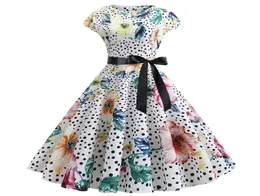 Casual Kleider 2021 Frauen Sommer Vintage Print Rockabilly Kleid Robe Pinup Sommerkleid Vestidos Plus Größe Polka Dot Party7991683