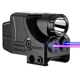 Hög Lumen Tactical Red Green Blue Laser Dot Sight USB Laddningsbar utomhussportjakt, Picatinny Rail Mount för pistolpistoler