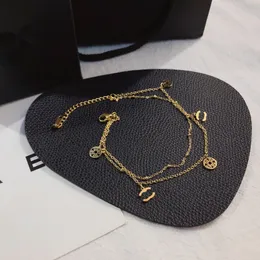 Elegant Luxury Womens Anklets with Gold Plated Boutique Charm Chain Anklets With Box Spring New Love Gift Jewelry Anklets