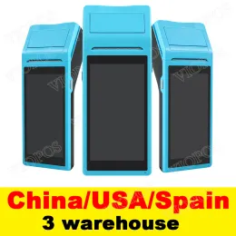 스캐너 v1 POS 터미널 PDA 무선 블루투스 WiFi Android 시스템이있는 열 프린터 및 바코드 스캐너가 장착