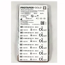 5pks/30pcs Pro Taper Gold Rotary File File F1, F2, F3, F4, F5, S1, S2, SX-F3, SX 25mm 6 File/PK Endo Endo Motore rotante File Niti del canale radice