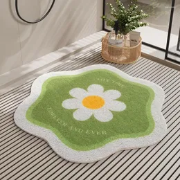 Bath Mats Inyahome Shower Flower Floor Non Slip Without Suction Cups 40x60cm 50x80cm PVC Loofah Bathroom For And