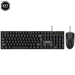 Keyboards Wired Keyboard and Mouse Set Desktop All in one Keyboard Combo Kits for Mac Desktop PC Business Office Home SupplyL2404