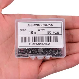 50pcs / 20pcs / Box Circle Carp Eyed Fishing Haken Größe 2-22# Ring Auge Japan Fishhooks Angelhaken Single Jig Fish Haken Tackle