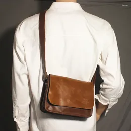 TOTES 2024 RETRO STITCHING CONTRAST Soft PU Skórzana torba na ramiona Wysokiej jakości luksusowy komunikator Postman Fashion