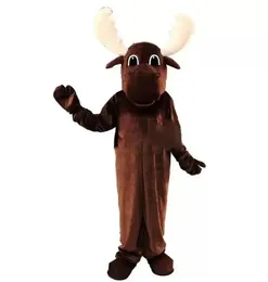 2024 Super Cute Deer Mascot Massume Maseme Throud Dress Dress Christmas Costume Assumeen Mascot Assume
