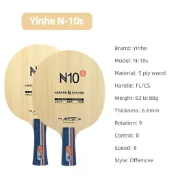 Yinhe masa tenis bıçağı n10s n-10 hücum 5 ahşap ping pong raket bıçağı