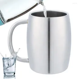 Garrafas de água caneca de caneca de caneca dupla de aço inoxidável xícara de camping para bebidas frias chá grande com alça a garrafa térmica