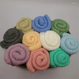 Blankets 10pcs/lot 150 30cm Stretch Knit Wrap Born Baby Pography Studio Props Boutique Soft Blanket Swaddle Wraps