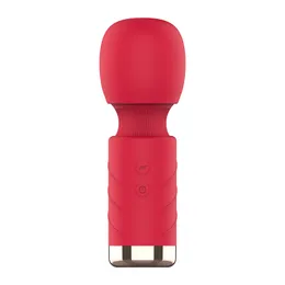 Sexleksaker laddningsbara mini AV -stick kvinnlig onani massager vibrator vattentät silikon stark jordbävning vuxen sexleksaker.